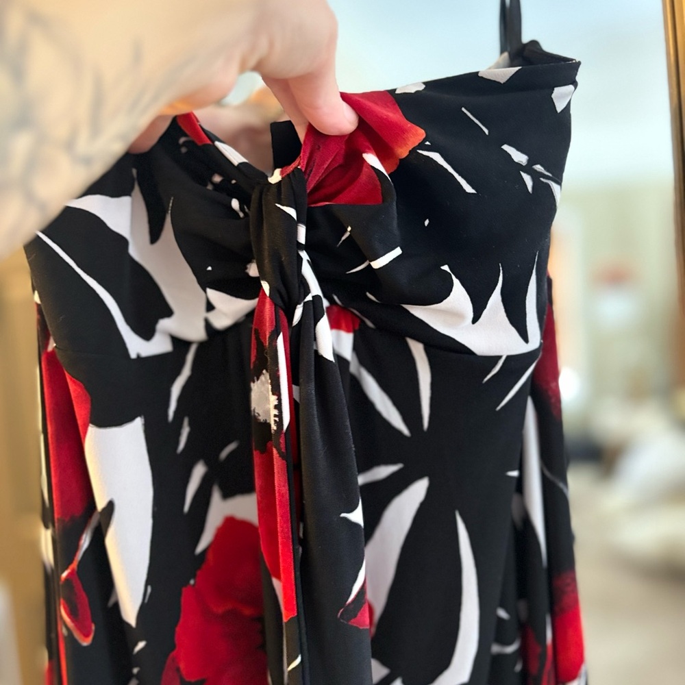 White House Black Market Black and White Dress